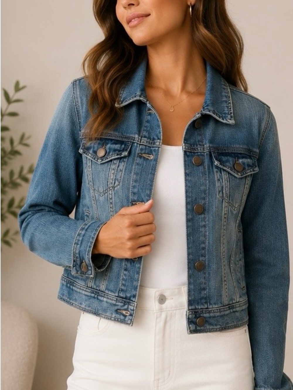 American Eagle Outfitters Light Blue Denim Jacket